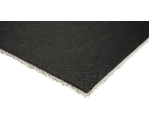 Detaljvy av en svart mattplatta med en ljus kant