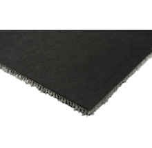 Närbild av en bit svart matta.