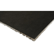 Svart textilmatta med textilbaksida