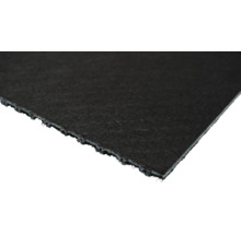 Närbild av en svart byggplatsmatta.