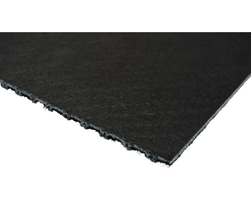 Närbild av en svart byggplatsmatta.