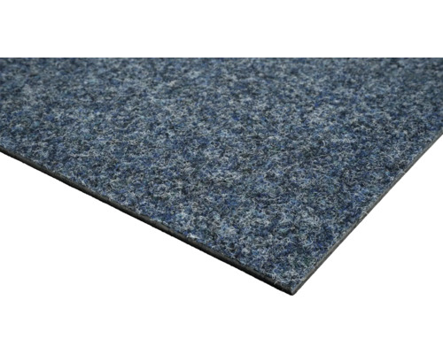 Närbild av en blå nålfiltsmatta