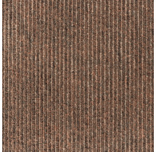 Närbild av en tuftad matta med randigt mönster