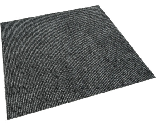 Grå mattplatta med ribbad textur