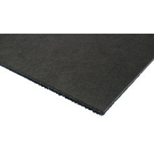 Detaljvy av en svart textilmatta