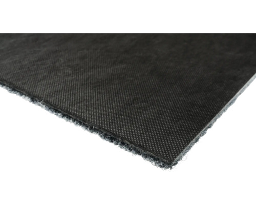Närbild av en svart heltäckningsmatta.