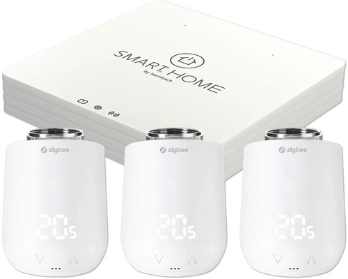 Smart Home radiatortermostater i set med Zigbee trådlös standard och gateway
