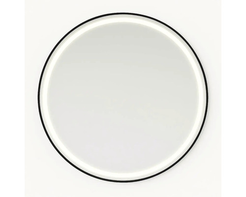 Rund spegel med belysning