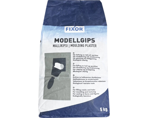 Fixor modellgips 5 kg säck för modellering, strukturering och gjutning