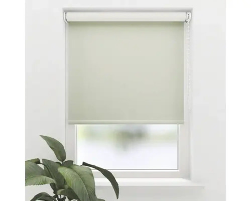 Fönster med monterad rullgardin