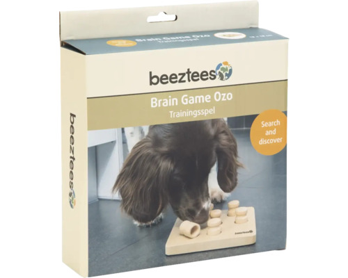 Beeztees logotyp, Ozo intelligensleksak för hundar i förpackningen