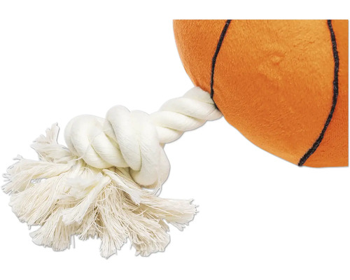 Hundleksak boll med rep