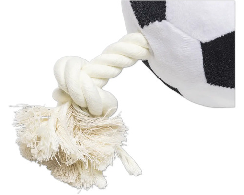 Hundleksak fotboll med rep