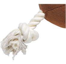 Detalj av hundleksak med bomullsrep