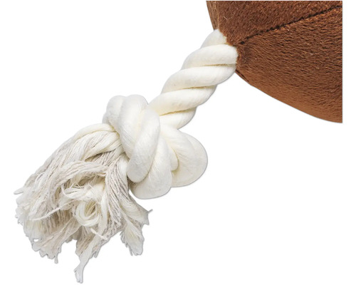 Detalj av hundleksak med bomullsrep