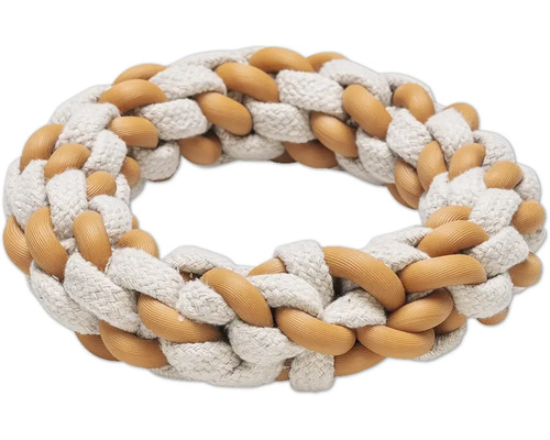 Hundleksak BEEZTEES Dental repring Puppy ca 8x8x3,2cm Hundleksaksring av rep och plast