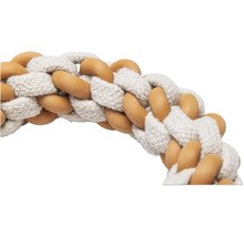 Knuten hundleksak av rep och plast