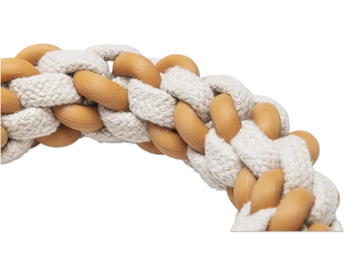 Knuten hundleksak av rep och plast