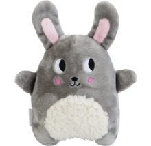 Grå mjukdjurskanin med rosa accenter