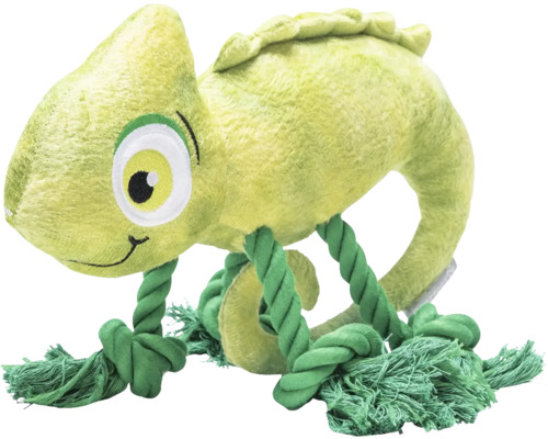 Kameleontoffel för hundar med repliknande ben