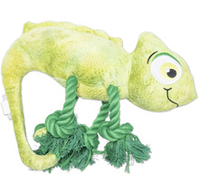 Kameleont hundleksak med rep