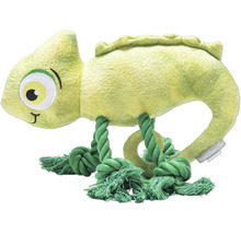 Mjukdjur kameleont med repben som leksak