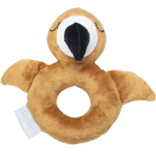 Mjukdjur med hål i form av en fågel som en baby leksak