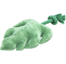 Bladformat hundleksak med rep