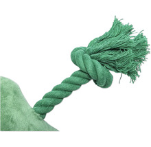 Topleksak för hundar med knut och fransar