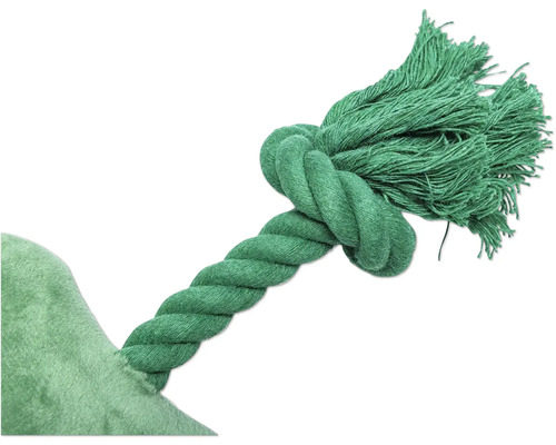 Topleksak för hundar med knut och fransar