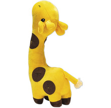 Gul giraff gosedjur med bruna fläckar