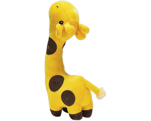 Gul giraff gosedjur med bruna fläckar