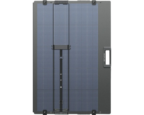 Hopfällt solpanel för elproduktion med bärhandtag