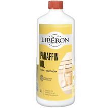Liberon paraffinolja i en 1 liters flaska för bastu och träarbeten