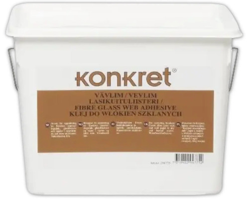 Konkret glasfibervävlim i hink