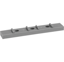 Grått plastclips med hål och fästen för olika applikationer