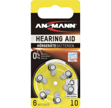 Ansmann hörapparatsbatterier, 6-pack