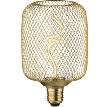 Dekorativ glödlampa med spiralformad glödtråd och trådbur