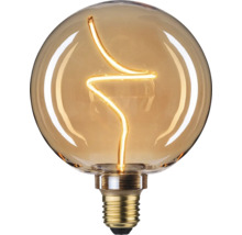 LED-lampa med vriden glödtråd i en glaskolv