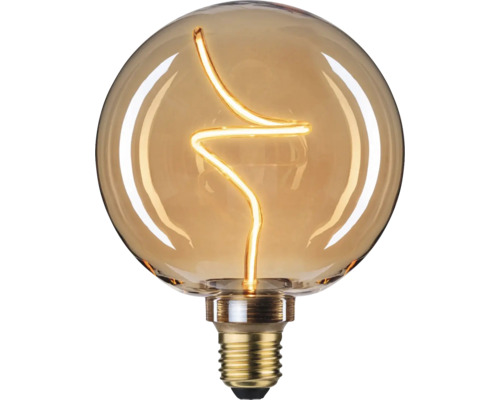 LED-lampa med vriden glödtråd i en glaskolv