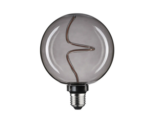 Dekorativ grå glödlampa med spiralformad glödtråd