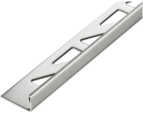 Kakellist AKKIT borstad rostfritt stål 300cm 12,5mm vinkelprofil Kakelprofil av metall