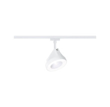 Vit skenspotlight på en skena