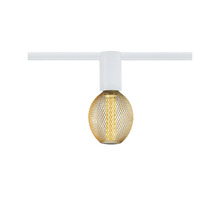 Skenspotlight med sfärisk lampskärm av metallnät