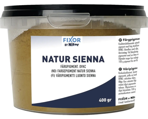 Färgpigment FIXOR BY NITOR Natur Sienna fix 400G Natur Siena färgpigment, 400 gram