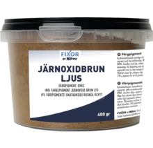 Järnoxidbrunt pigment i plastförpackning
