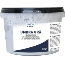 Fixor Umbra Grå färgpigment i en hink
