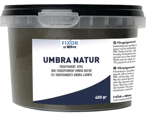 Färgpigment FIXOR BY NITOR Umbra natur 400G Fixor Umbra Natur färgpigment i hink, 400 gram