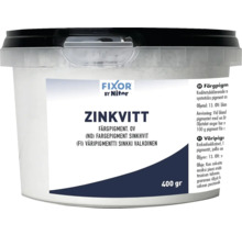 Zinkvitt färgpigment i 400-gramsbehållare