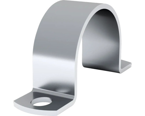 Rörklammer av metall med fästhål